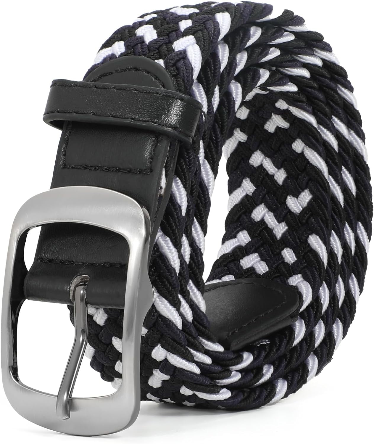 2869 Unisex Braided Stretch Belts, Multicolored Elastic Woven Golf Jean Multicolored Stretch Woven Golf Belt Perfect for Golf  main image 2