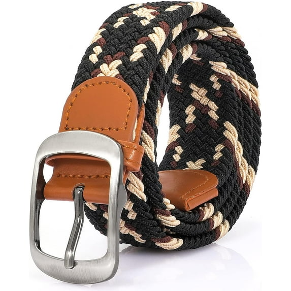 Braided Belt Stretch Belt for Men and Women Multicolored Woven Golf Belt Elastic Jean Belts