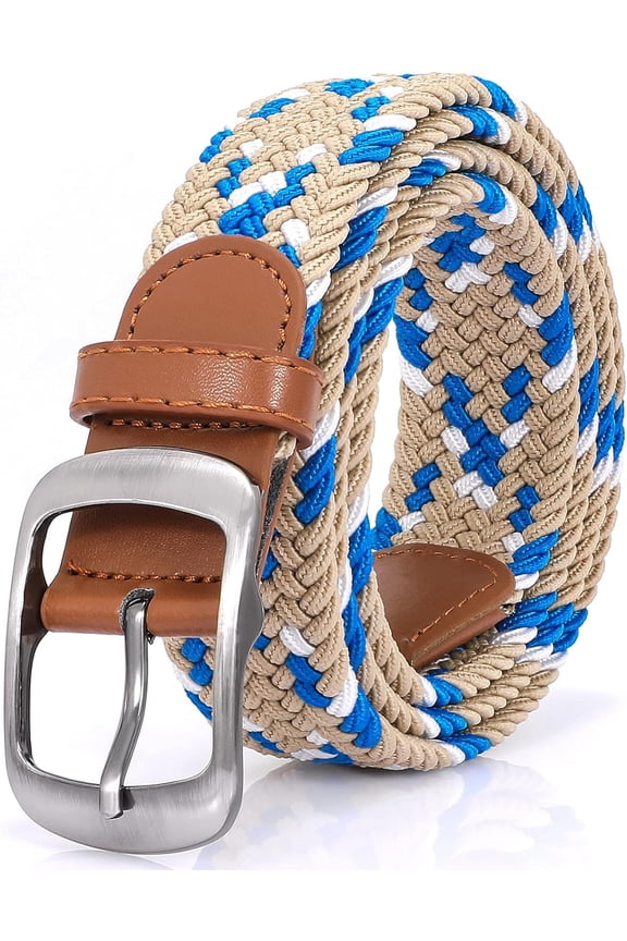 Braided Belt Stretch Belt for Men and Women Multicolored Woven Golf Belt Elastic Jean Belts