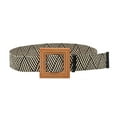 thumbnail image 1 of Braided Belts With Wood Buckle Elastic Fashion Belts for Women Dresses Wide Elastic Belts for Women Red Skinny Belts for Women Fashion Belts for Women Dresses Formal,Grey, 1 of 8