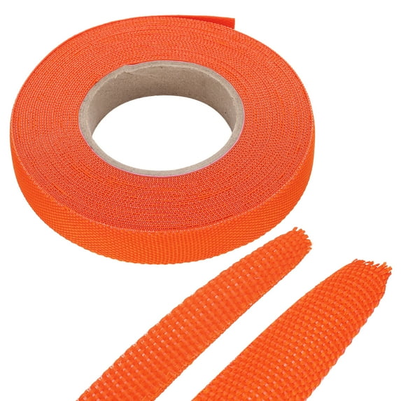 Uxcell 1 Count Braided Cable Sleeves, PET Heat Shrinkable Cord Protector Orange 3/8inch x 33ft