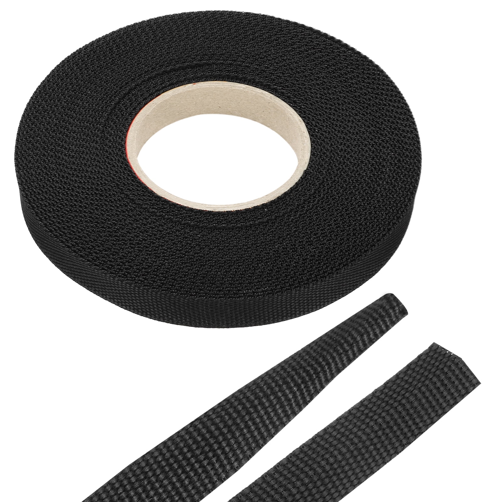 MECCANIXITY Heat Shrinkable Braided Cable Sleeve – 5/16" X 26ft Black PET Tubing, 2:1 Ratio, 600V, For Wire Harness & Cable Management