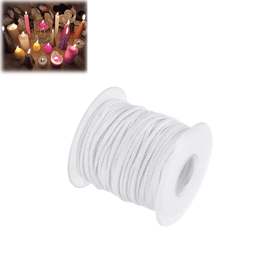 Braided Candle Wick Cotton 21 PLY 200 Ft Long 2mm Flat Wide for DIY(wwx)