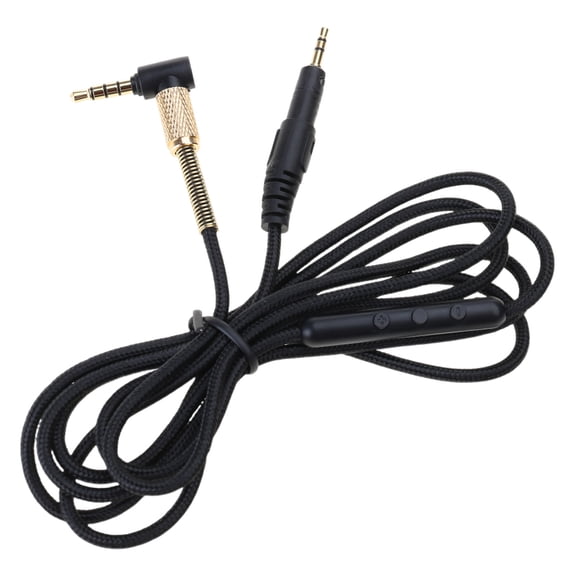 Braided Copper Wire Earphone Cable with Microphone -Compatible with M50X M40X M70X Headphones Noise-cancelling