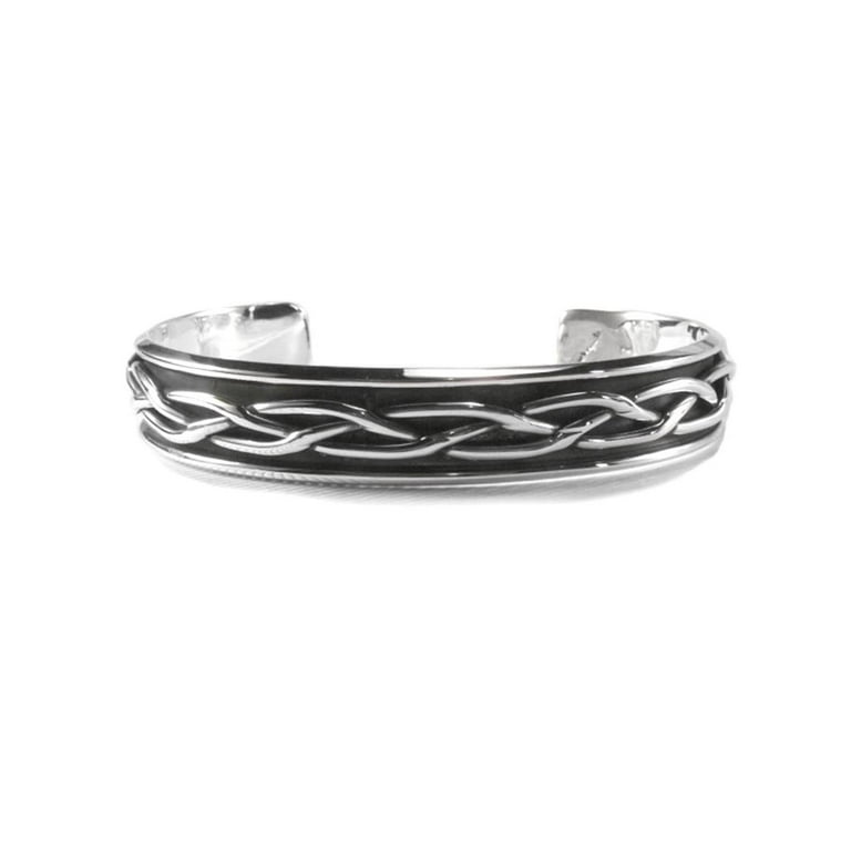 AzureBella Jewelry Copper Cuff Bracelet with Chain Link Design Two Tone with Magnets - Handmade AzureBella Jewelry Copper Cuff Bracelet with Chain Link Design Two Tone with Magnets - Handmade