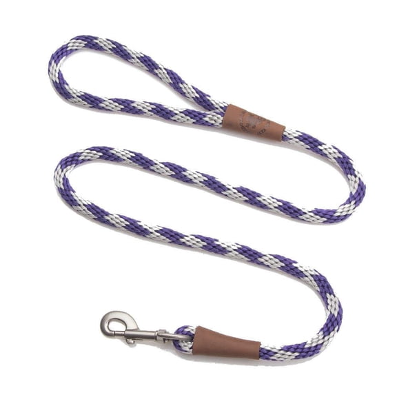Braided Dog Leash Amethyst 1/2 in x 4 ft for Large Breeds