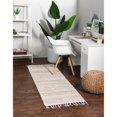thumbnail image 1 of Braided Dosa Collection Area Rug 1'2"x6' - Beige-Ivory, 1 of 5