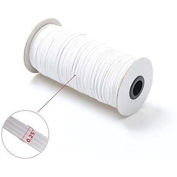 Braided Elastic 1/4'' Wide 144 Yards - WHITE - Walmart.com