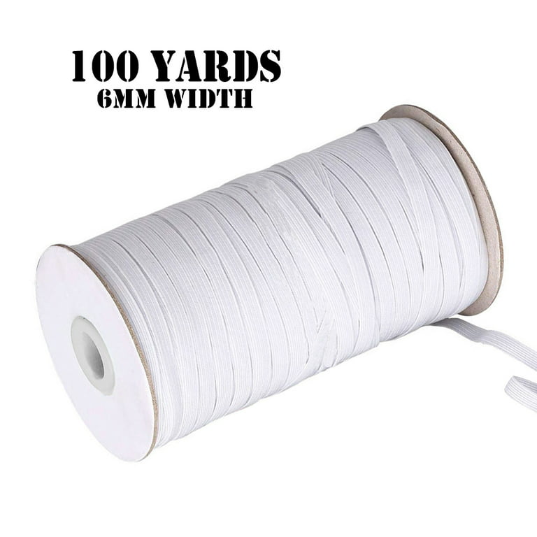 White 1 inch Knitted Elastic