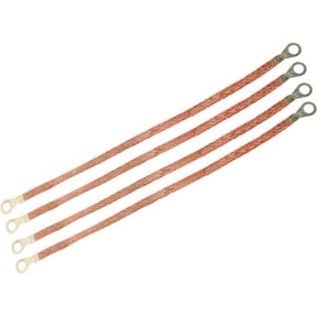 Braided Engine Ground Strap,Pure Copper Car Grounding Kit with 3/16" Terminals Connectors (11.4" 4PCS)
