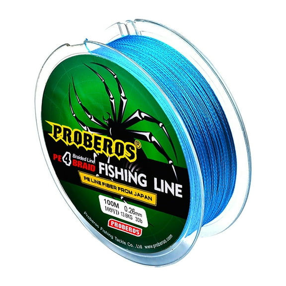 Braided Fishing Line 4 Strands, 109 Yards Length Colorful Super Strong Abrasion Resistant Fade Resistant PE Braid Wire 6LB-100LB for Saltwater Fishing