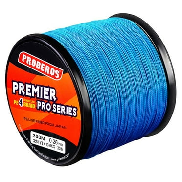 Braided Fishing Line 4 Strands Stronger Multifilament PE Braid Wire for Saltwater 30LB 328yards Super Strong Superline