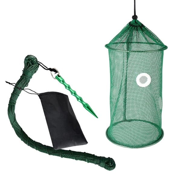 Braided Fishing Net Fishing Baits for Shrimp Foldable Basket Heavy Duty Fish Basket Baits Cage Fishing Accessory