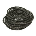 thumbnail image 1 of Braided Genuine Leather Cord 4 mm Round 1.1 Yards - Folded Bolo Real Leather Strap for Bracelet, Necklace, Bolo Tie, Craft and Jewelry Making, 1 of 8