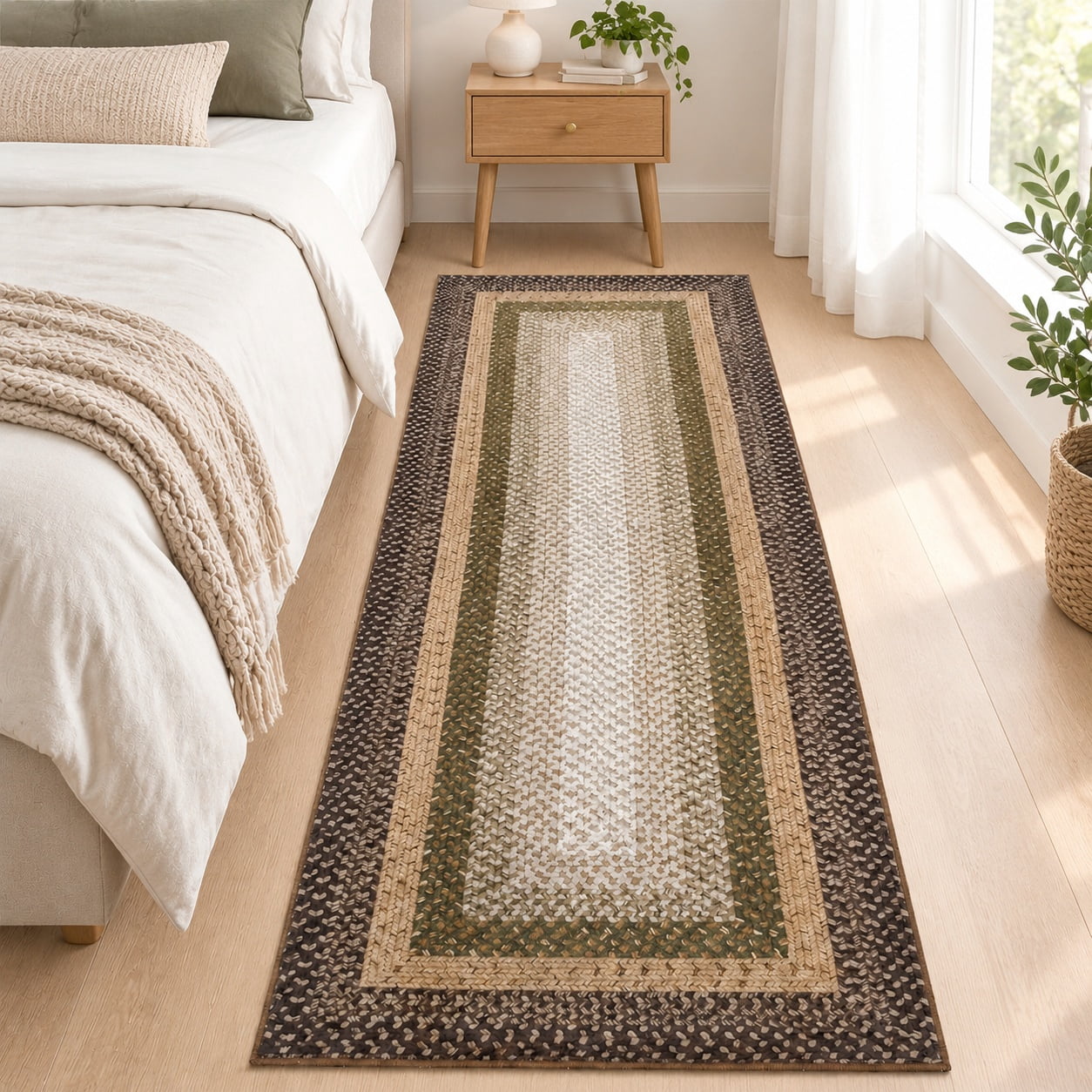 Braided Hallway Runner Rug 2x6, Machine Washable Non-Slip Kitchen and ...