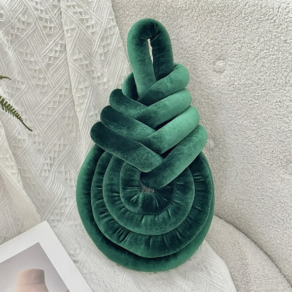 Braided Harp Throw Pillow - Bohemian Sofa Cushion Decorative Accent Pillow for Living Room Bedroom Decor(Green)