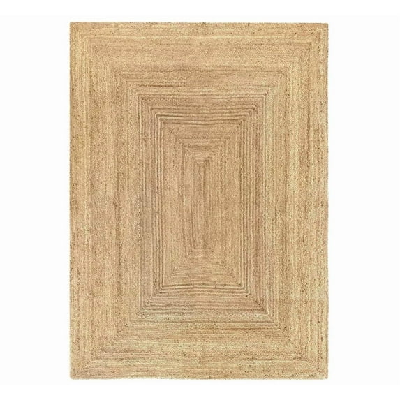 Braided Jute Rug Rectangular Farmhouse Reversible Carpet for Dining Room Bedroom Kitchen Hallway_2'6"X8'