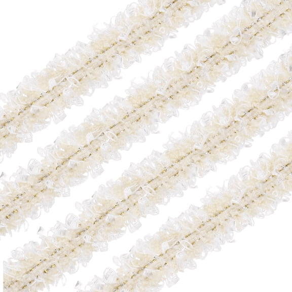 Braided Lace Trim, 10 Yards 0.6 Inch Wide Sewing Edging Trim, White
