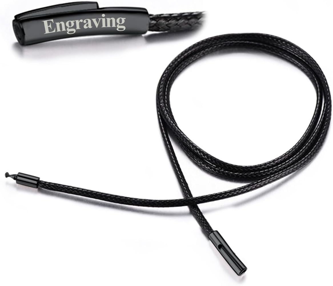 Braided Leather 2Mm/3Mm Necklace Cord For Men With Stainless Steel Snap Clasp, Waterproof Woven Wax Rope Chain For Pendant With Delicate Gift Box[o1400]