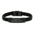thumbnail image 1 of Braided Leather Bracelet Abuelo Psalm 115:15 Blessed Hope Confidence Inspirational Gift for Grandfather, 1 of 4
