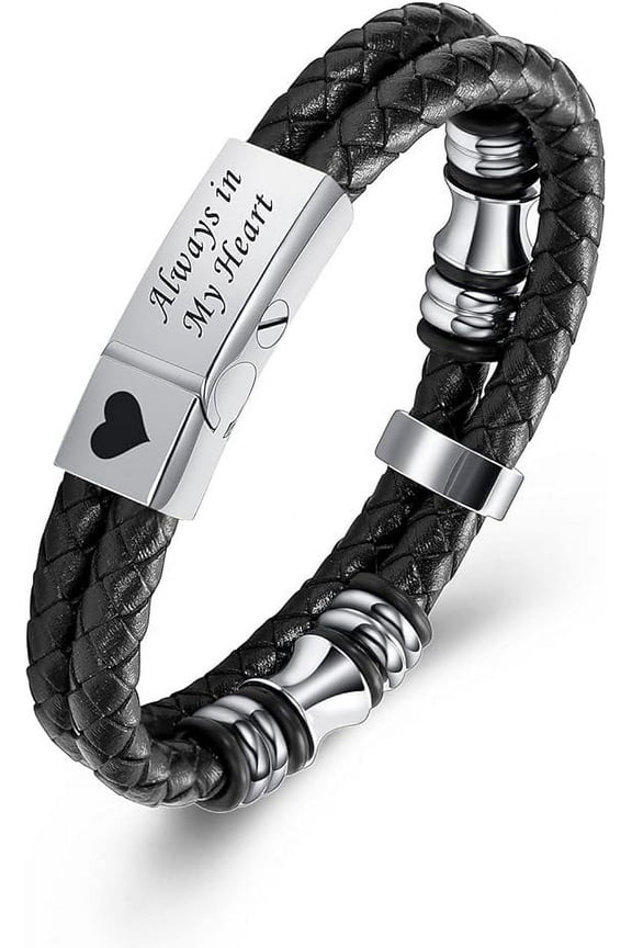 Braided Leather Cremation Jewelry Cuff Urn Bracelet for Ashes for Women Men Keepsake Memorial Urn Bangle Bracelet for Ashes Urn Bangle Jewelry