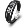 thumbnail image 1 of Braided Leather Urn Bracelet for Ashes for Men Women - Vintage Cuff Ashes Bracelets - Cremation Jewelry Bracelet for Human Ashes, 1 of 6