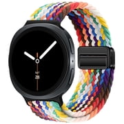 Braided Magnetic Bands for Samsung Galaxy Watch 8 Band 40mm 44mm/8 Classic 46 mm Women/Men,Elastic Nylon Fabric One Click No Gap Sport Strap for Samsung Galaxy Watch 8 Classic Band 46mm/8 44 mm 40 mm