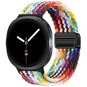 Braided Magnetic Bands for Samsung Galaxy Watch 8 Band 40mm 44mm/8 Classic 46 mm Women/Men,Elastic Nylon Fabric One Click No Gap Sport Strap for Samsung Galaxy Watch 8 Classic Band 46mm/8 44 mm 40 mm