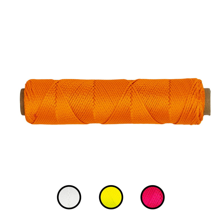 Braided Nylon Mason Line #18 - SGT KNOTS - Moisture, Oil, Acid, Rot  Resistant - Twine String Masonry, Marine, DIY Projects, Crafting,  Commercial, Gardening use (250 feet - Fluorescent Orange) 