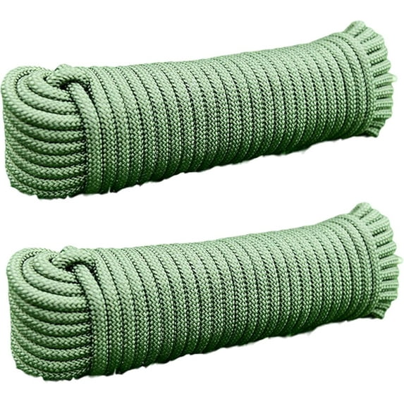 Yardly 50' Green Nylon Braided Nylon Rope