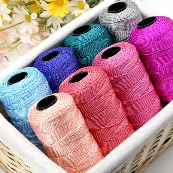 Braided Nylon String 3 Strands Twisted Twine Rope Mason Line for Gardening, DIY Arts Projects, Decoration, Hanging Ornaments (Sky Blue)