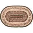 thumbnail image 1 of Seasonal Rugs Holly Berry Jute Stenciled Red Oval Rug, 1 of 2