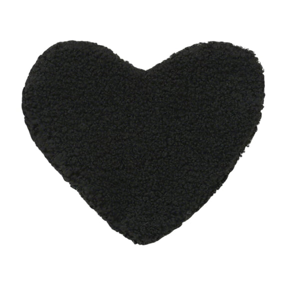 Braided Placemats,Heavy Cotton Polyester Washable Heart Table Mats for Dining Tables,Non Slip Heat Resistant Black