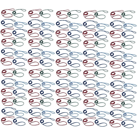 Braided Poly Dog Control Slip Leads Assorted Color Vet Rescue Kennel Bulk Packs (120 Leads)