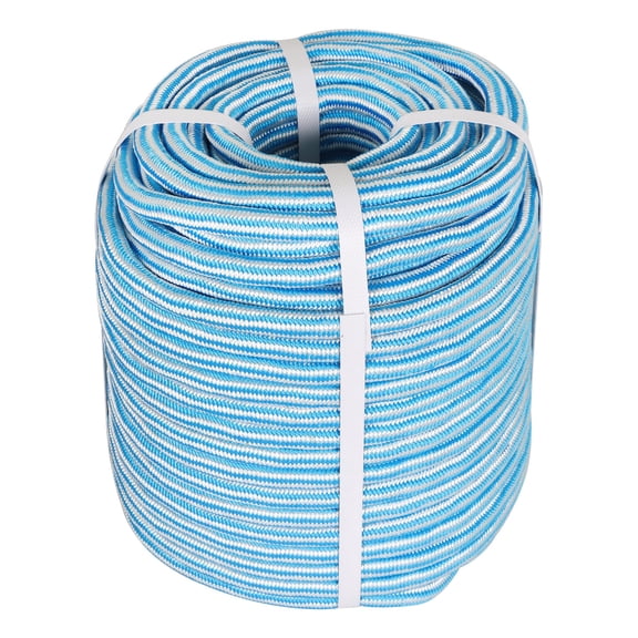 Braided Polyester Arborist Bull Rope Blue and White 1/2in x 200ft