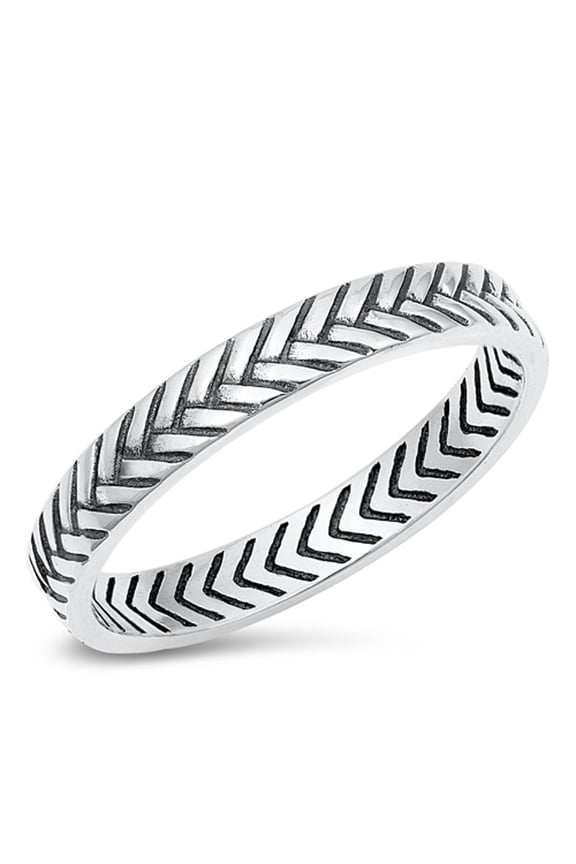 Braided Ring .925 Sterling Silver Wedding Band Jewelry Female Male Unisex Size 4