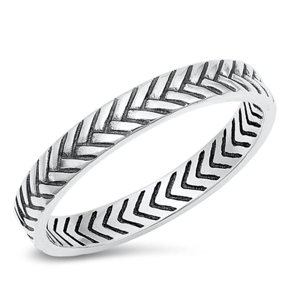 Braided Ring .925 Sterling Silver Wedding Band Jewelry Female Male Unisex Size 9