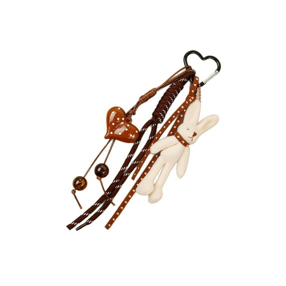 Braided Rope Bag Charm Keyring with Star Pendant, Trendy Backpack Purse ...