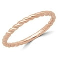 thumbnail image 1 of Braided Rope Classic Wedding Band Ring in 14K Rose Gold - Size 7.25, 1 of 1