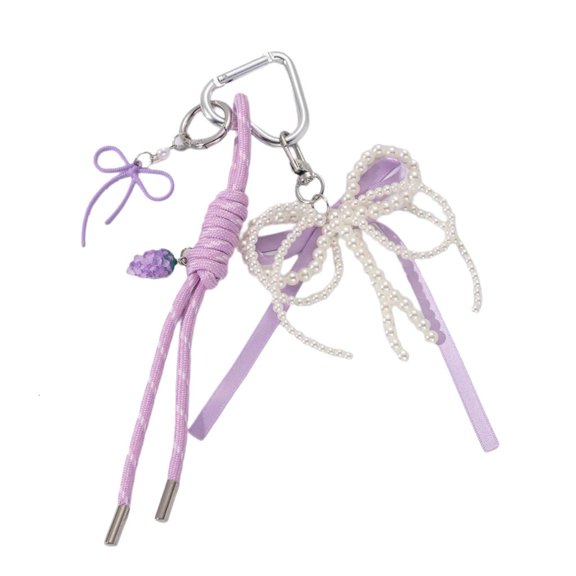 Braided Rope Keychain Bag Charm Hangings Ornaments Heart Keychain Car Keyring