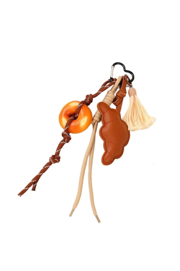 Braided Rope Keychain Doughnuts Bag Pendant Charm Fashion Backpack Accessories for Handbag,Purse Decorations Gifts