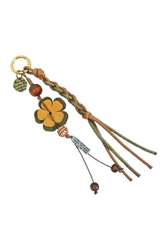 Braided Rope Keychain Flower Beaded Bag Pendant Charm Car Keyring Fashion Bag Accessories for Handbag,Backpack Decors