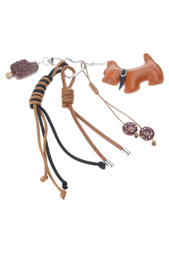 Braided Rope Keychain Ice Cream Bag Pendant Charm Fashion Backpack Accessories for Handbag,Purse Decorations Gifts