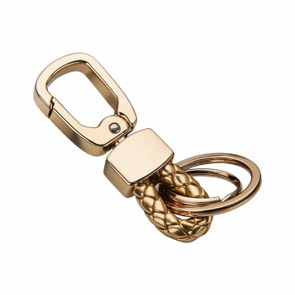 Braided Rope Keychain with Secure Metal Clasp for Keys Lightweight Compact Design for Travel and Daily Use