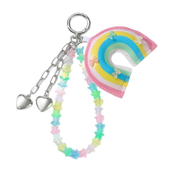 Braided Rope Keyring Heart Keychain Heart Key Chain Star Bag Charm Ornaments