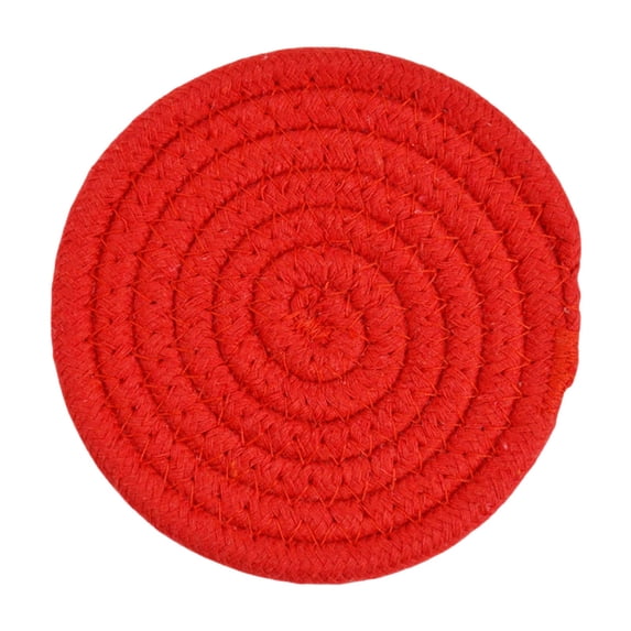 Braided Round Placemat, Heat Resistant Place Mat, Colorful Woven Placemat, Non-Slip Placemat for Home Kitchen Dining Table Outdoor Camping Picnic