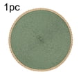 thumbnail image 1 of Braided Round Placemats 15 Inch Woven Table Mats Non- Washable Thin Edge Place Mats for Kitchen Dining Table Decor - Heat Resistant Placemats for Dining Outdoors Parties Use, 1 of 7