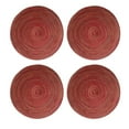 thumbnail image 1 of Braided Round Placemats Set of 4, Woven Washable Non-Slip Table Mats for Kitchen Dining, 15 Inch Stain Resistant Anti-S Heat Resistant - Natural Fabric Indoor Outdoor Place Mats(Red,15x15"), 1 of 9