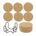 thumbnail image 1 of Braided Round Placemats Set of 6, 15 In Non-Slip Heat Resistant Table Mats, Washable Dining Table Protector for Kitchen Khaki, 1 of 3