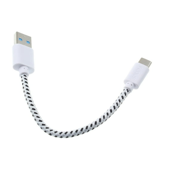 Braided Short Type-C Cable Rapid Charge USB Power Wire Sync L2M for Samsung Galaxy S8, active S10e S10+ S10 5G Note9 Note8 A9 - Sonim XP3 - Sony Xperia XZs XZ3 XZ1 XA1 L1 - Xiaomi Mi Mix 2 9